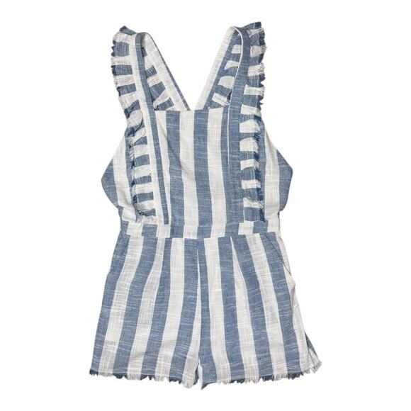 Love Riche Pants - Love Riche Blue and White Striped Romper - NWT - Size L